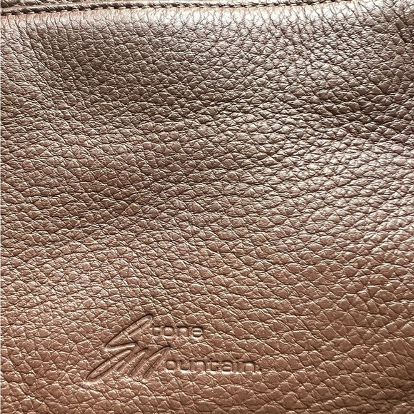 Stone Mountain Brown Pebbled Leather Shoulder Bag - Picture 3 of 5